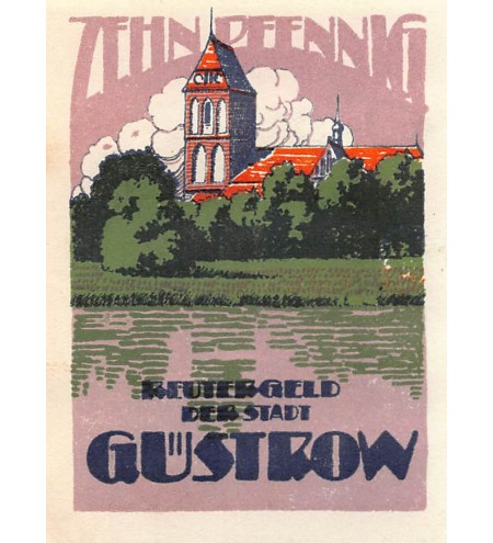 ALLEMAGNE, GÜSTROW - 10 PFENNIG 1922