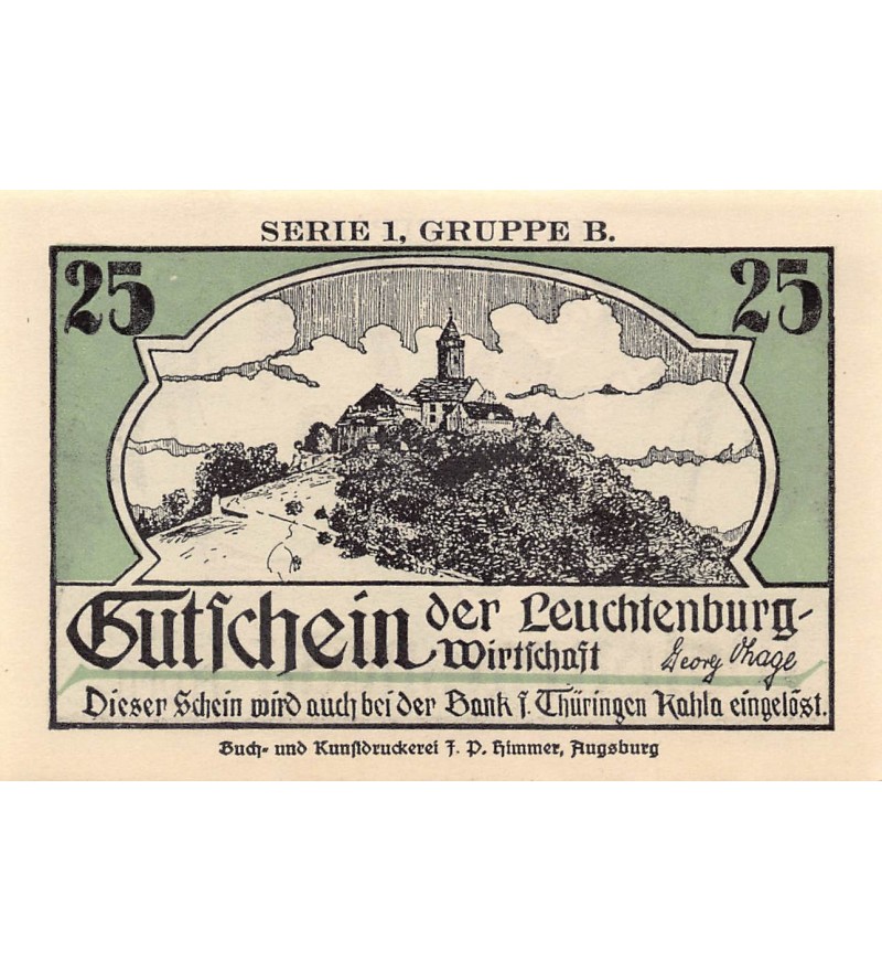 ALLEMAGNE, KAHLA - 25 PFENNIG