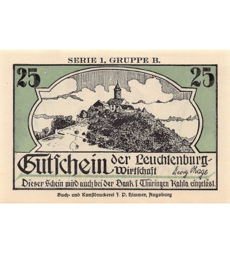 ALLEMAGNE, KAHLA - 25 PFENNIG