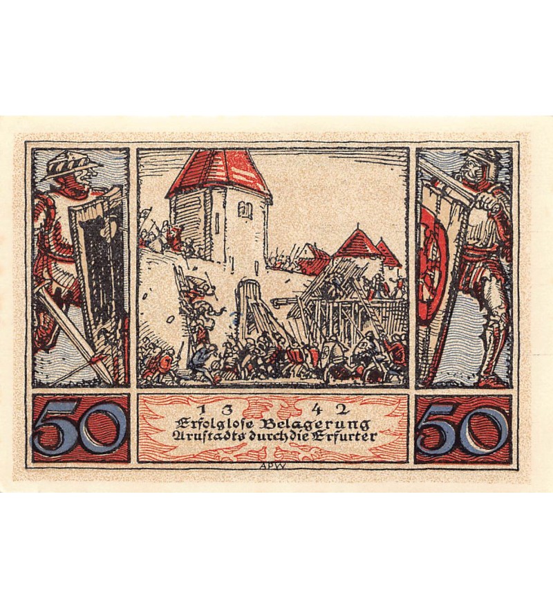 ALLEMAGNE, ARNSTADT - 50 PFENNIG 1921