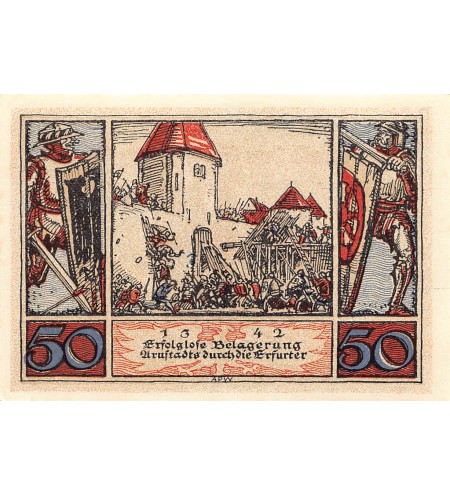 ALLEMAGNE, ARNSTADT - 50 PFENNIG 1921