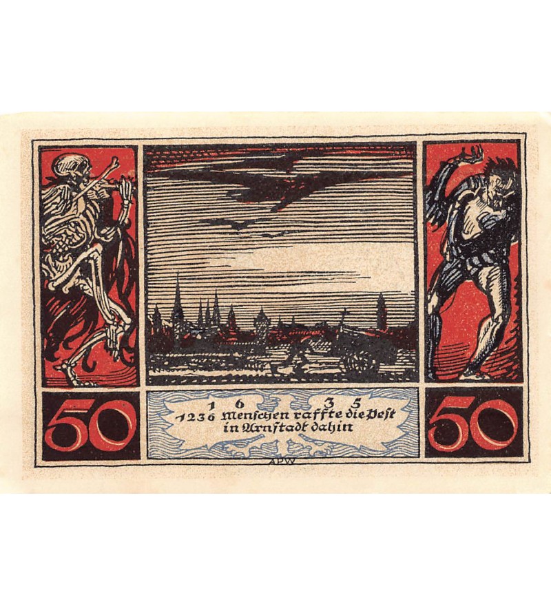 ALLEMAGNE, ARNSTADT - 50 PFENNIG 1921