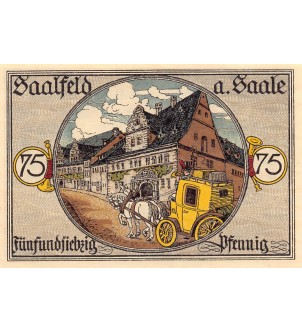 ALLEMAGNE, SAALFELD A. SAALE - 75 PFENNIG 1921