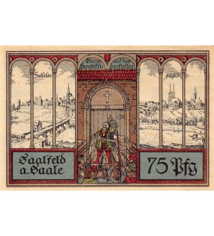 ALLEMAGNE, SAALFELD A. SAALE - 75 PFENNIG 1921