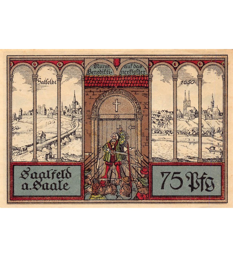 ALLEMAGNE, SAALFELD A. SAALE - 75 PFENNIG 1921