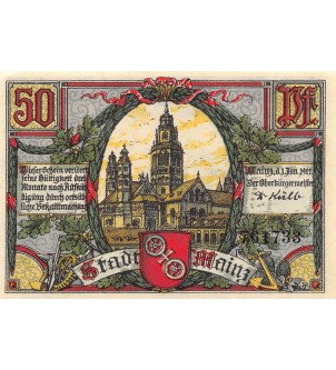 ALLEMAGNE, MAINZ - 50 PFENNIG 1921 2