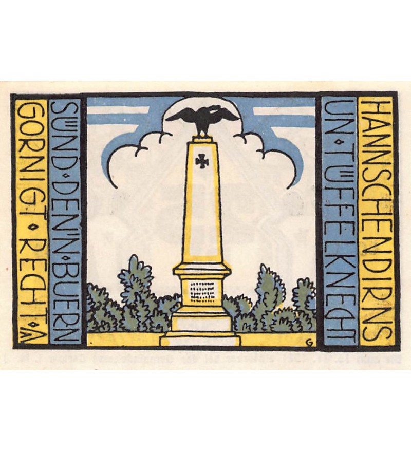 ALLEMAGNE, CARLOW - 25 PFENNIG 1921