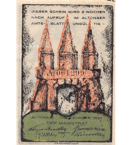 ALLEMAGNE, ALTONA - 20 PFENNIG 1921