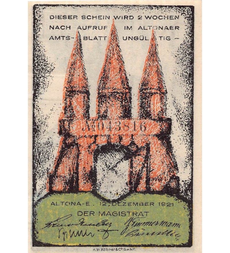 ALLEMAGNE, ALTONA - 40 PFENNIG 1921