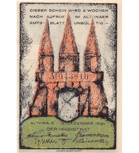 ALLEMAGNE, ALTONA - 40 PFENNIG 1921