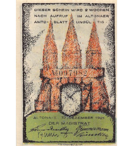 ALLEMAGNE, ALTONA - 70 PFENNIG 1921