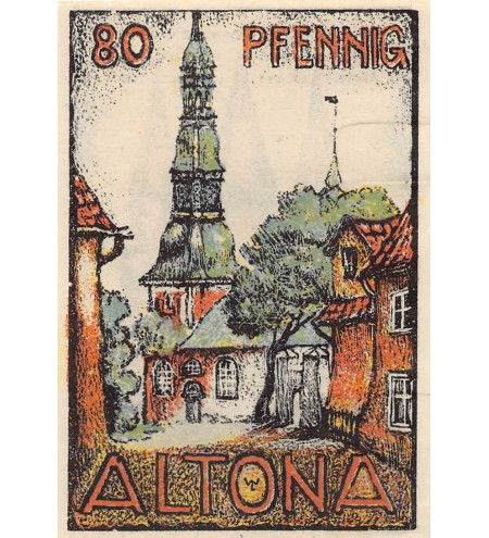 ALLEMAGNE, ALTONA - 80 PFENNIG 1921