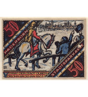 ALLEMAGNE, PADERBORN - 50 PFENNIG 1922 2