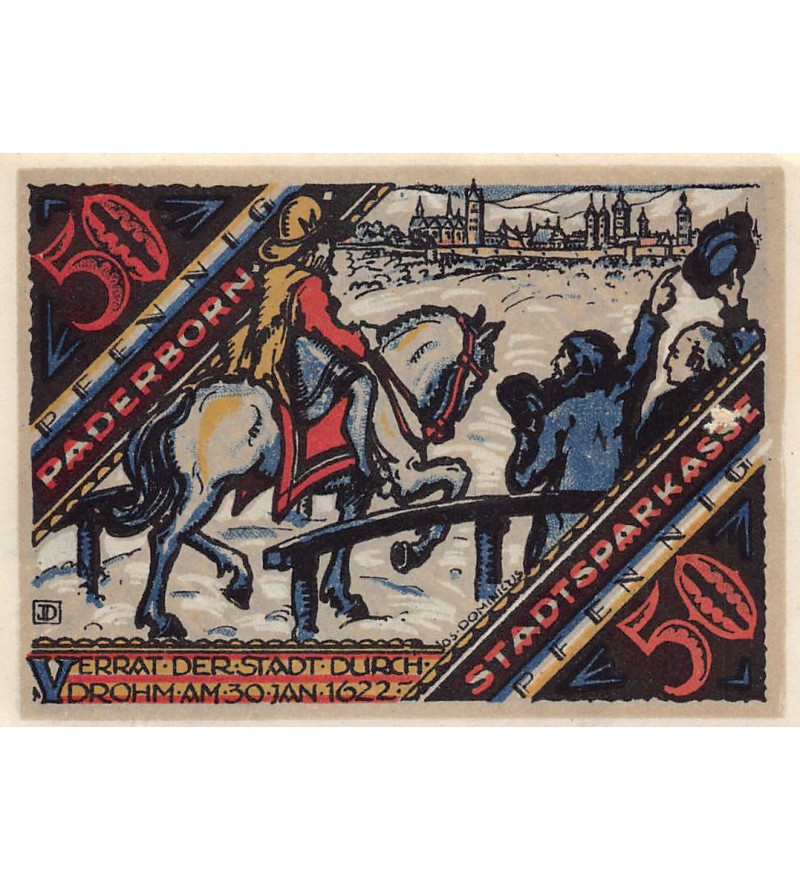 ALLEMAGNE, PADERBORN - 50 PFENNIG 1922