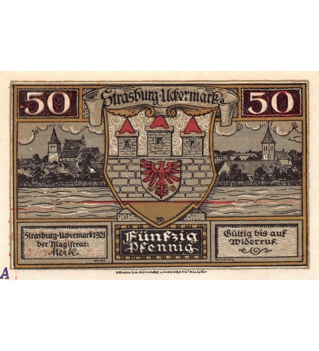 ALLEMAGNE, STRASBURG - 50 PFENNIG 1921