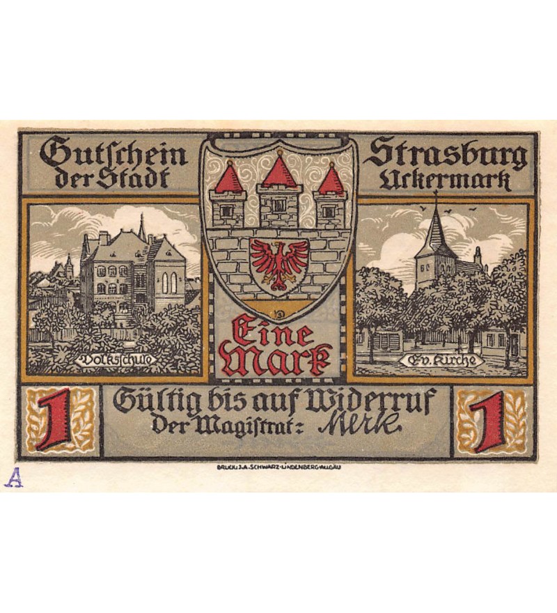 ALLEMAGNE, STRASBURG - 1 MARK 1921