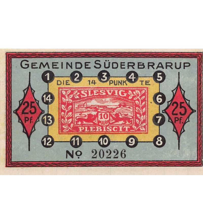 ALLEMAGNE, SÜDERBRARUP - 25 PFENNIG