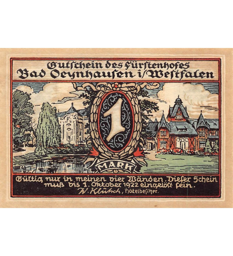 ALLEMAGNE, BAD OEYNHAUSEN - 1 MARK