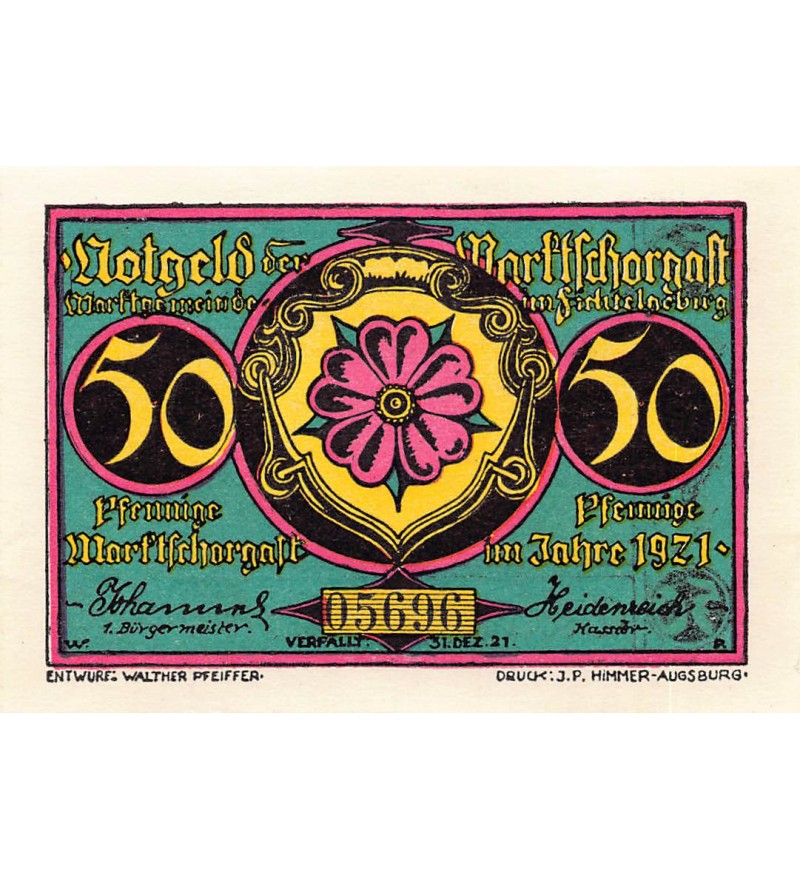 ALLEMAGNE, MARKTSCHORGAST - 50 PFENNIG 1921