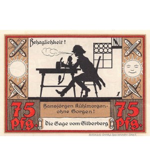 ALLEMAGNE, WÜNSCHENDORF - 75 PFENNIG 1921