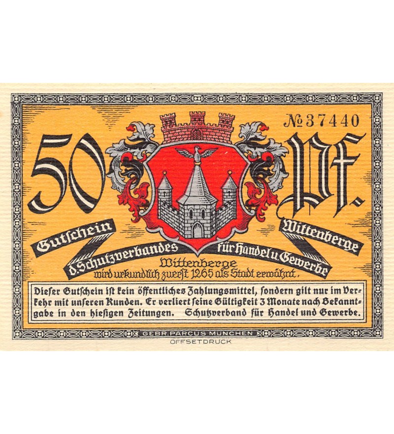 ALLEMAGNE, WITTENBERGE - 50 PFENNIG
