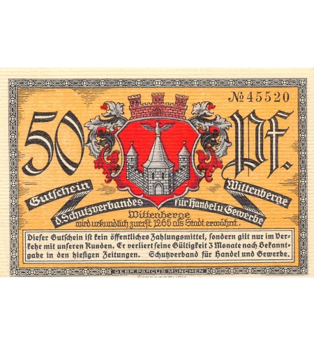 ALLEMAGNE, WITTENBERGE - 50 PFENNIG