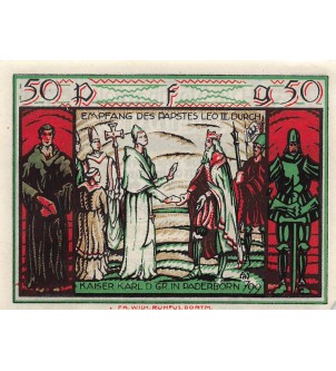 ALLEMAGNE, PADERBORN - 50 PFENNIG 1921