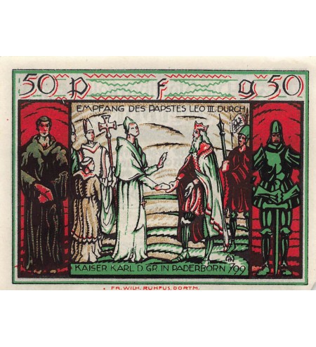 ALLEMAGNE, PADERBORN - 50 PFENNIG 1921