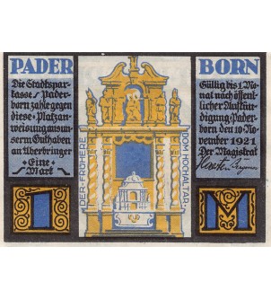 ALLEMAGNE, PADERBORN - 1 MARK 1921