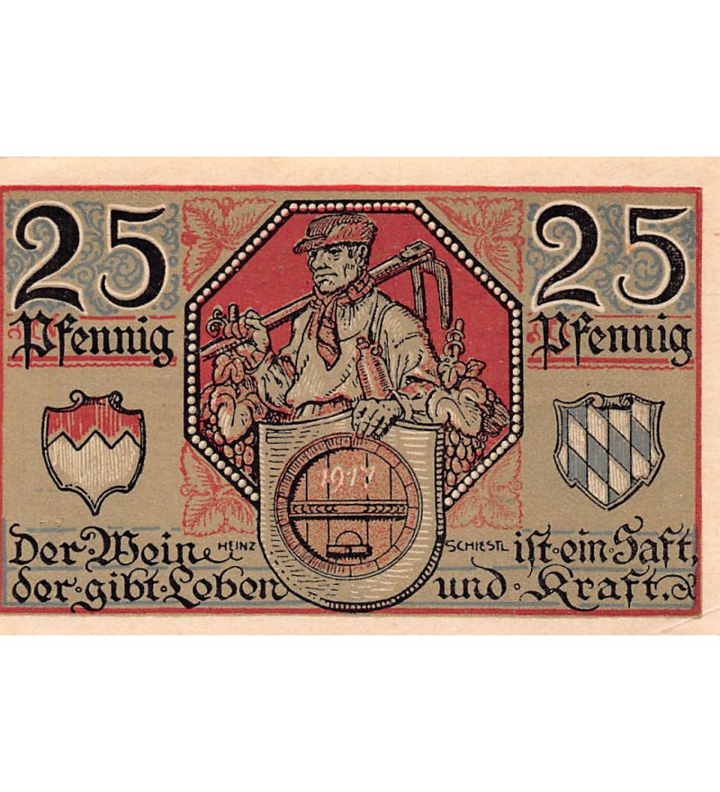 ALLEMAGNE, KITZINGEN - 25 PFENNIG 1921