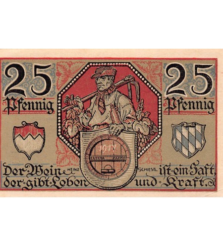 ALLEMAGNE, KITZINGEN - 25 PFENNIG 1921
