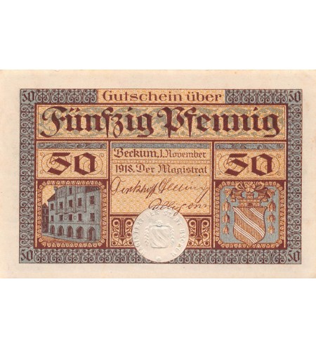 ALLEMAGNE, BECKUM - 50 PFENNIG 1918