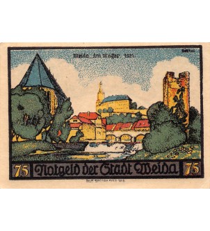 ALLEMAGNE, WEIDA - 75 PFENNIG 1921