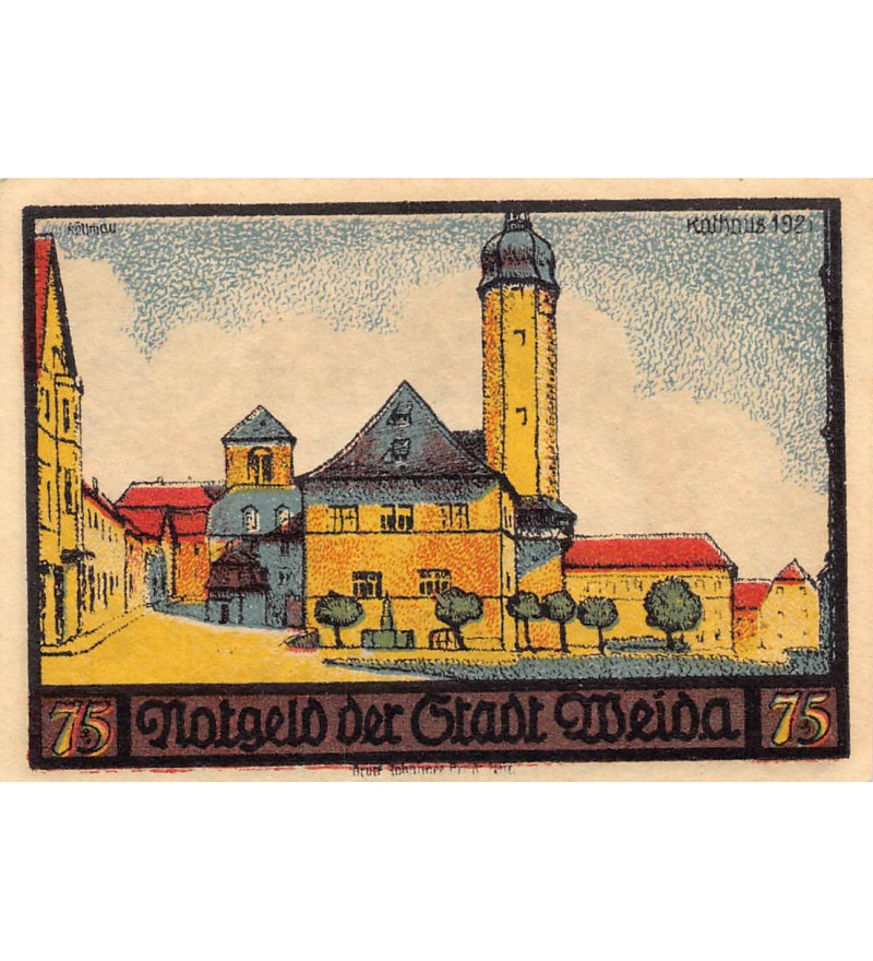 ALLEMAGNE, WEIDA - 75 PFENNIG 1921