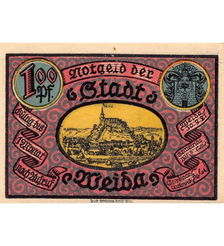 ALLEMAGNE, WEIDA - 1 MARK 1921