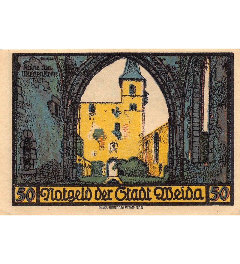 ALLEMAGNE, WEIDA - 50 PFENNIG 1921