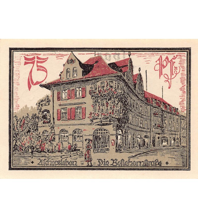 ALLEMAGNE, ASCHERSLEBEN - 75 PFENNIG 1921