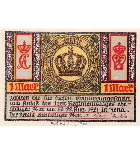 ALLEMAGNE, JENA - 1 MARK 1921