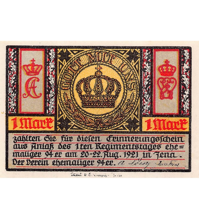 ALLEMAGNE, JENA - 1 MARK 1921