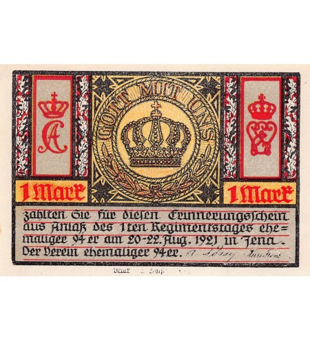 ALLEMAGNE, JENA - 1 MARK 1921