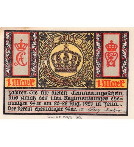 ALLEMAGNE, JENA - 1 MARK 1921
