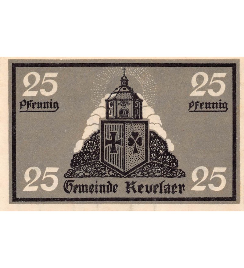 ALLEMAGNE, KEVELAER - 25 PFENNIG 1921