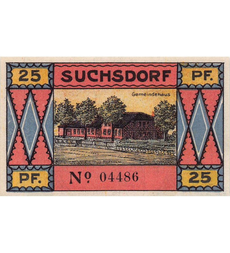 ALLEMAGNE, SUCHSDORF - 25 PFENNIG 1921