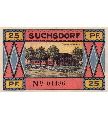 ALLEMAGNE, SUCHSDORF - 25 PFENNIG 1921