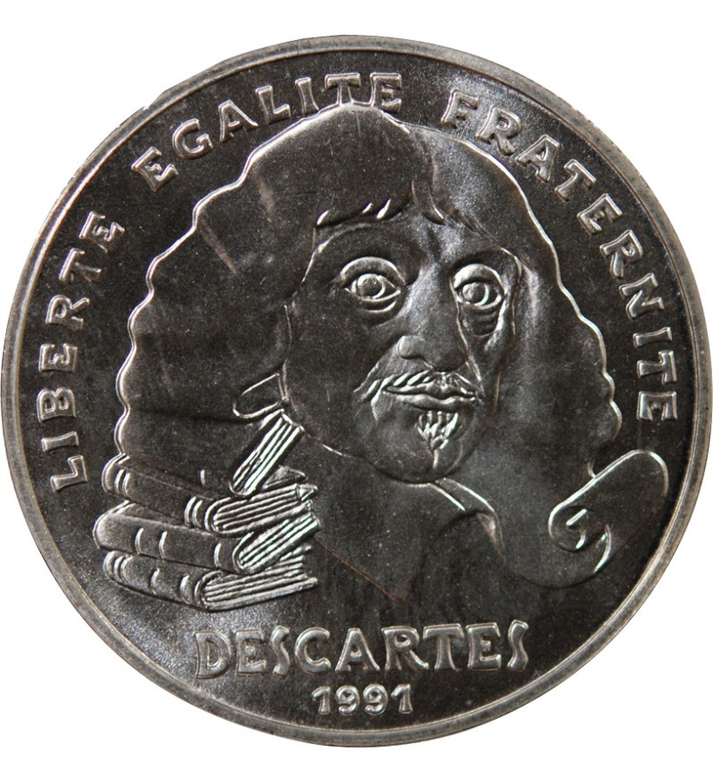 DESCARTES - ESSAI DE 100 FRANCS ARGENT 1991