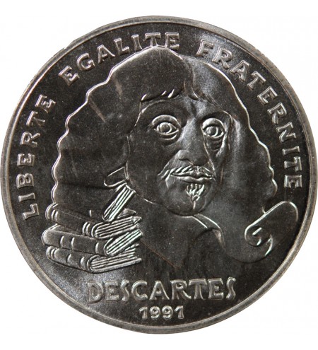 DESCARTES - ESSAI DE 100 FRANCS ARGENT 1991