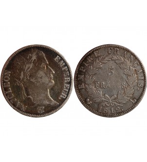 NAPOLEON Ier - 5 FRANCS ARGENT 1812 L BAYONNE 2