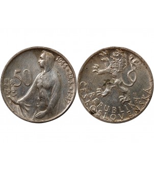 TCHECOSLOVAQUIE - 50 KORUN ARGENT 1947 2