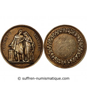 MARIAGE, FIDELITE BONHEUR - MEDAILLE ARGENT inscrite en 1870