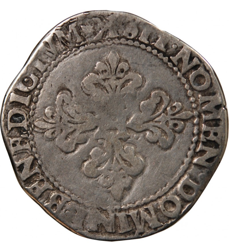 HENRI III - FRANC AU COL PLAT 1580 K BORDEAUX